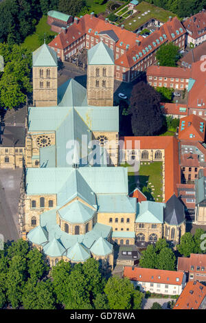 Luftaufnahme, Zyklus Station Hauptbahnhof Münster Ost Taxi Platz, Münster, Münsterland-Landschaft, Stockfoto