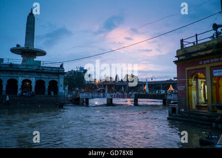 Die Panchavati hat eine besondere Bedeutung für Hindus als eine wichtige religiöse Stätte am Ufer des Flusses Godavari Stockfoto