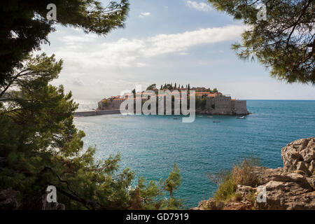 Aman Sveti Stefan Resort in der Nähe von Budva, Montenegro Stockfoto