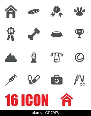 Vektor weißen Hund Icon-set Stock Vektor