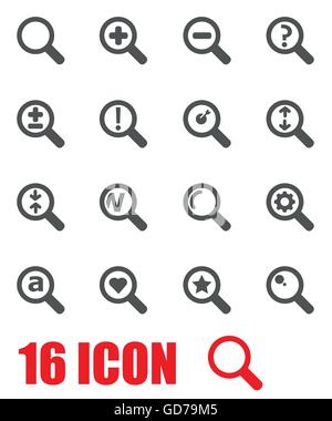 Vektor grau-Lupe-Icon-set Stock Vektor