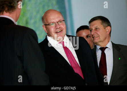 Peter Altmaier - Treffen der dt. Bundeskanzlerin Mit Dem Italienischen Ministerpraesidenten Und Dem Franzoesischen Praesidenten Stockfoto