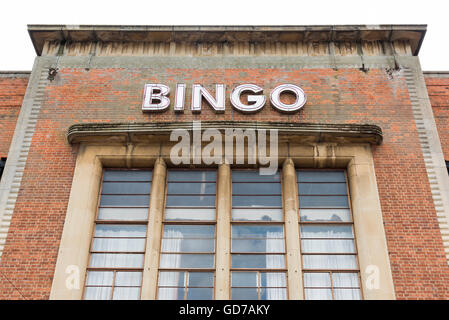 Die flattert Bingo und gesellig Clubgebäude Rushden Northamptonshire UK Stockfoto