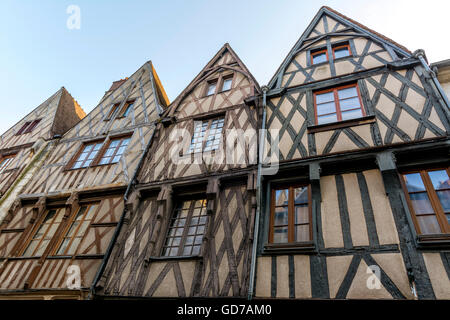 Bourges, Typicals Hälfte-Timberd Häuser, Cher Abteilung, Region Centre-Val de Loire, Frankreich Stockfoto