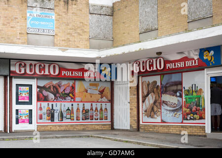 Der Gucio polnischen Deli oder Feinkost in Rushden Northamptonshire UK Stockfoto