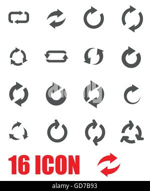 Vektor grau-Refresh-Icon-set Stock Vektor