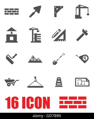 Vektor grau-Bau-Icon-set Stock Vektor