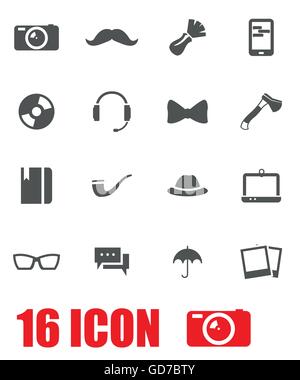 Vektor grauen Hipster-Icon-set Stock Vektor