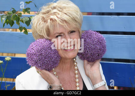 Gloria Hunniford, RHS Hampton Court Palace Flower Show 2016, East Molesey, Surrey, Großbritannien Stockfoto