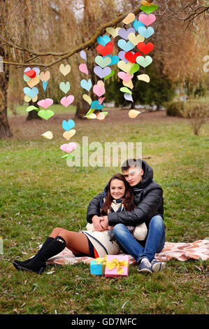 Schönes paar genießen einen freien Tag am Wochenende Stockfoto