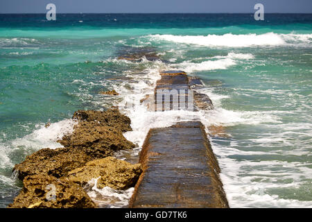 Garnison Bereichen Bridgetown Goldstrand sauber schöne Karibische Meer South West Coast Resort Strandblick Barbados Küste unab Stockfoto