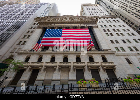 Der New York Stock Exchange ist eine amerikanische Börse befindet sich bei 11 Wall Street, Lower Manhattan, New York City Stockfoto