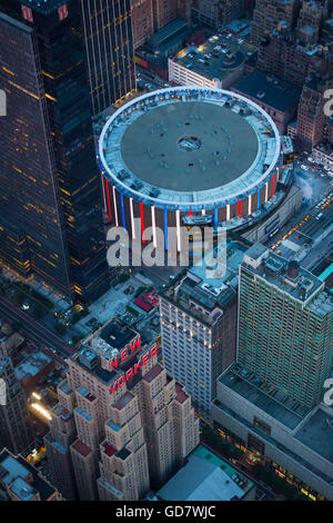 Madison Square Garden (MSG oder einfach The Garden oft genannt) ist ein Mehrzweck-Reithalle in der New York City Stockfoto