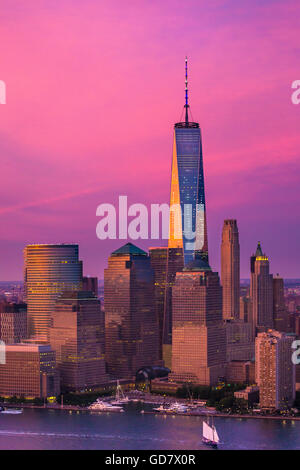 Battery Park ist ein 25-Hektar (10 ha) öffentlicher Park befindet sich an der Südspitze von Manhattan in New York City Stockfoto