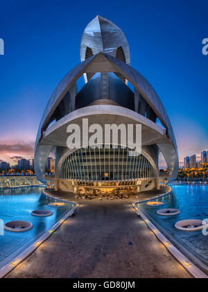 Palau de Les Arts Reina Sofia (Palast der Künste)-Valencia Stockfoto