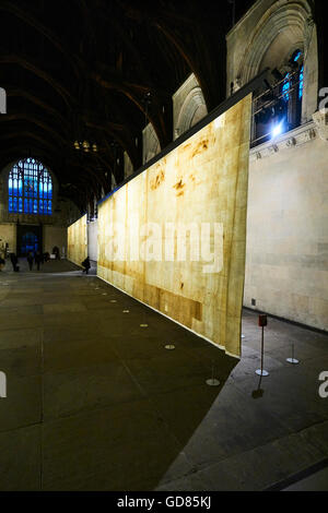 Die Ethik von Staub, eine Kunstinstallation in der Westminster Hall, in der Palace of Westminster, London, durch Jorge Otero-Pailos. Stockfoto