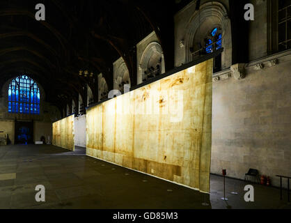 Die Ethik von Staub, eine Kunstinstallation in der Westminster Hall, in der Palace of Westminster, London, durch Jorge Otero-Pailos. Stockfoto