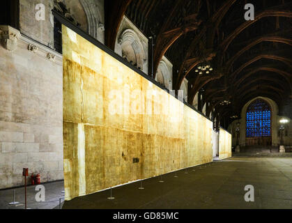 Die Ethik von Staub, eine Kunstinstallation in der Westminster Hall, in der Palace of Westminster, London, durch Jorge Otero-Pailos. Stockfoto