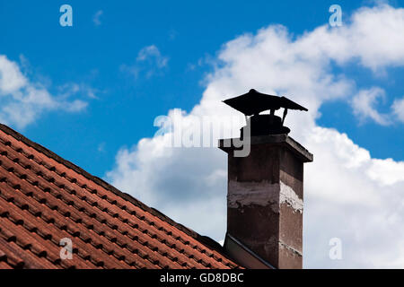 Chimmney ohne irgendwelche Rauch aus. Stockfoto