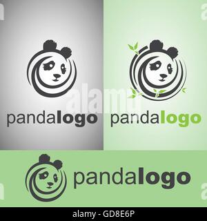 Panda-Logo-Konzepte auf einfache Weise entwickelt, so dass es Verwendung für mehrere schlägt wie Logo, Zeichen, Symbole oder Icons. Stock Vektor