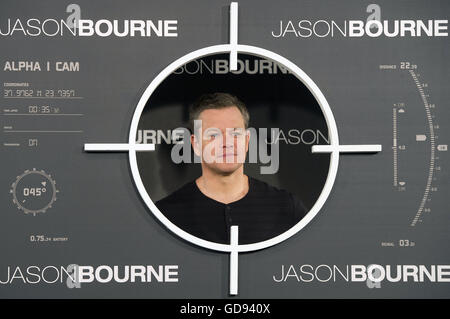 Madrid, Spanien. 13. Juli 2016. Matt Damon besucht "Jason Bourne" Photocall Villamagna Hotel am 13. Juli 2016 in Madrid, Spanien. | Verwendung Weltweit/Picture Alliance © Dpa/Alamy Live-Nachrichten Stockfoto