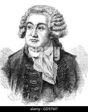 Honoré Gabriel Riqueti, Graf von Mirabeau (1749-1791) war ein Führer in den frühen Phasen der französischen Revolution. Während der frühen Jahre der französischen Revolution er stieg an die Spitze und eine Stimme des Volkes wurde. Stockfoto