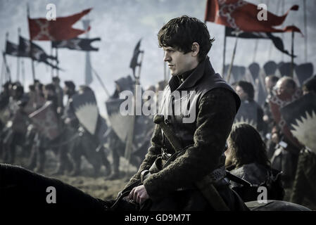 GAME OF THRONES - BATTLE OF THE BASTARDS 2011 HBO TV-Serie mit Iwan Rheon Stockfoto