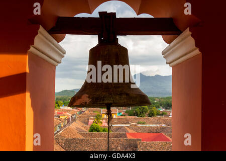 Blick auf Granada vom Glockenturm von La Merced Kirche, Nicaragua Stockfoto