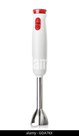 Stabmixer isoliert auf weißem Hintergrund Stockfoto