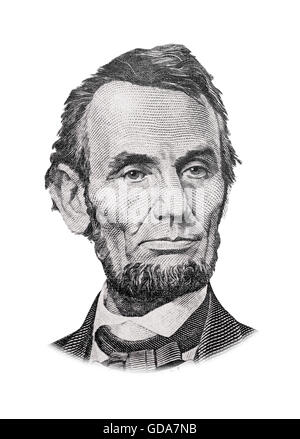 Graustufen Zeichnung von US-Präsident Abraham Lincoln Stockfoto