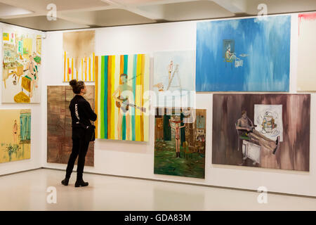 London, UK. 13. Juli 2016. Ende - Venezia, 2009.  Zusammenführung von live-Performance, Musik, Film, Malerei, ist Skulptur und Zeichnung, diese Einzelausstellung in der Barbican der erste im Vereinigten Königreich, der die Arbeit des international renommierten isländischen Künstlers Ragnar Kjartansson Umfrage. Die Ausstellung läuft vom 14. Juli bis 4. September 2016. Stockfoto