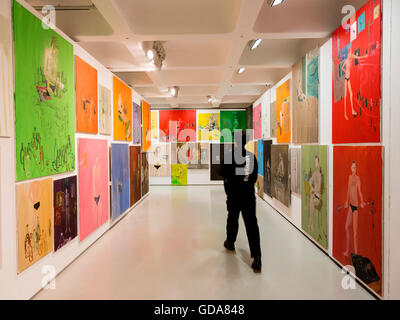 London, UK. 13. Juli 2016. Ende - Venezia, 2009.  Zusammenführung von live-Performance, Musik, Film, Malerei, ist Skulptur und Zeichnung, diese Einzelausstellung in der Barbican der erste im Vereinigten Königreich, der die Arbeit des international renommierten isländischen Künstlers Ragnar Kjartansson Umfrage. Die Ausstellung läuft vom 14. Juli bis 4. September 2016. Stockfoto