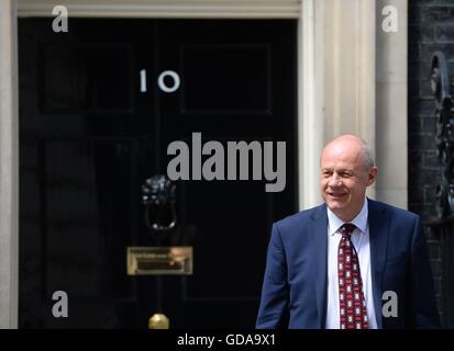 Damian Green außerhalb 10 Downing Street, London, nachdem er Arbeit und Renten Sekretär ernannt wurde, sagte Downing Street. Stockfoto