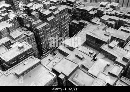 Kowloon Walled City Miniaturmodell Stockfoto