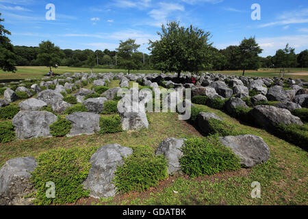 Labyrinth, Hohen Busch in Viersen, Niederrhein, Nordrhein-Westfalen Stockfoto