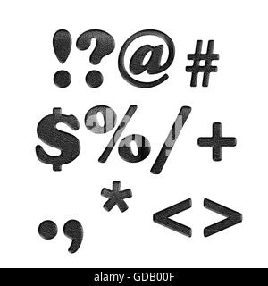 Leder-Alphabet. Textur ist echtes Foto entnommen. Stockfoto