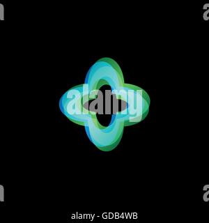 Abstrakte bunte Kreuz modernes Design stilvoll. Überlappung Farbeffekt zu überlagern. Vektor isoliert-Logo. 3D Effekt. Medic-Symbol zu überqueren. Medizinisches Zeichen. Logo zu überqueren. Stock Vektor