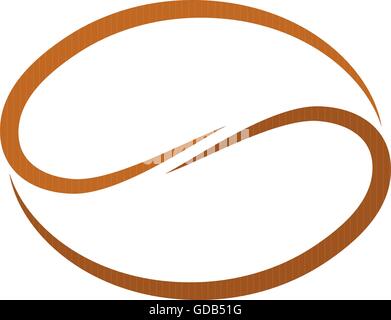 Kaffee. Getreidekaffee. Kaffeebohnen. Logo-Kaffee. Symbol-Kaffee. Stock Vektor