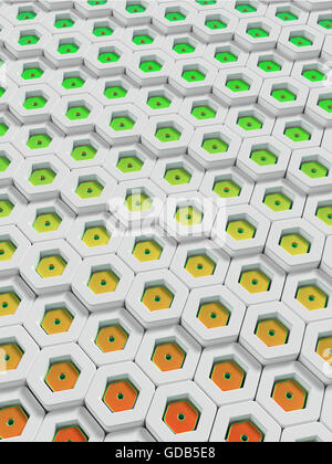 sechseckige abstrakten Hintergrund Tech Netzwerk Compter hoher Texturqualität Rendern Stockfoto