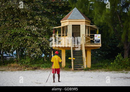 Kleine Antillen Barbados Pfarrkirche Sankt Michael Westindien Hauptstadt Bridgetown Küste Strand Brownes Buche Carlisle Bay kleine Stockfoto