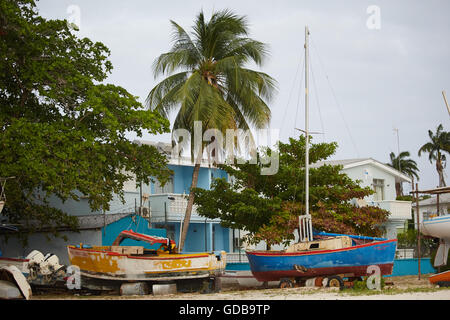 Kleine Antillen Barbados Pfarrkirche Sankt Michael Westindien Hauptstadt Bridgetown Küste Strand Brownes Buche Carlisle Bay kleine Stockfoto