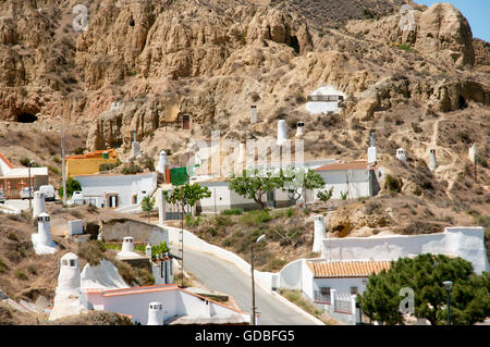 Höhle Häuser - Guadix - Spanien Stockfoto