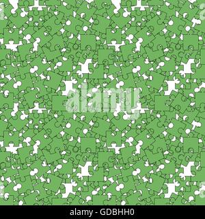 Nahtlose grüne Puzzle-Muster Stock Vektor