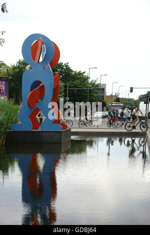 Ohne Titel Boxer Skulptur Stockfoto