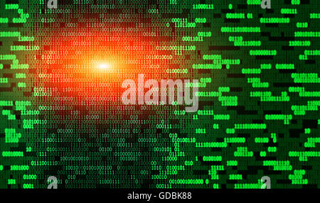 grüne Binärcode Tech Hintergrund Stockfoto