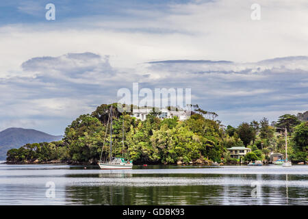 Neuseeland, Stewart Island, Golden Bay: 16. Februar 2016 Stockfoto