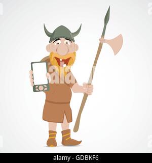 Lustige cartoon-Viking Stock Vektor