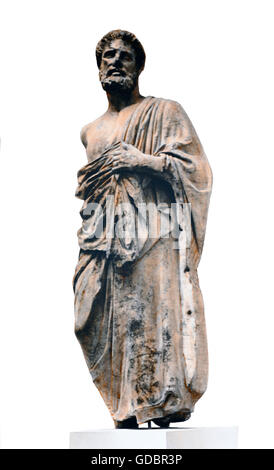 Hippokrates von Cos, ca. 460 - ca. 375 v. Chr., griechischer Arzt, Ganzkörperansicht, Statue, Marmor, 2. Hälfte 2. Jh. v. Chr., Museum Cos Stockfoto