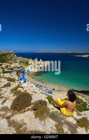 Cirkewwa Bay, Paradise Beach, Malta Stockfoto