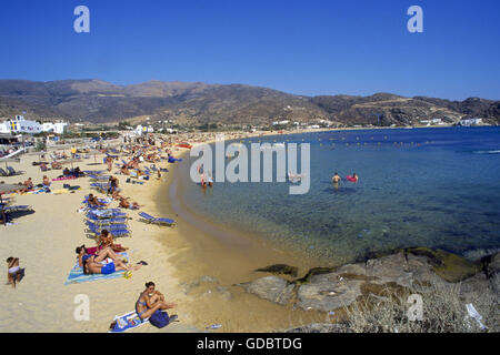 Milopotas Strand, Insel Ios, Kykladen, Griechenland Stockfoto